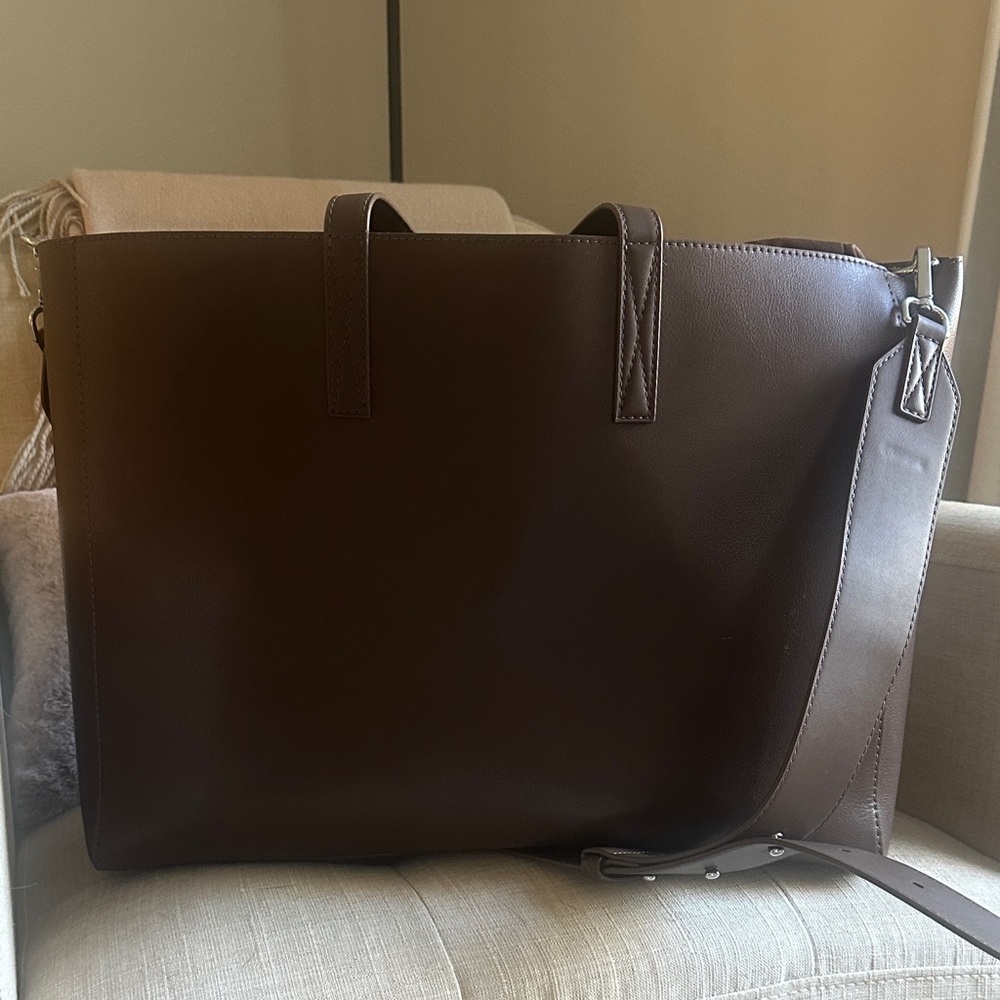Calpak Haven Brown Leather Tote Bag